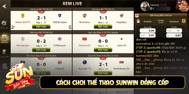 Cách chơi thể thao Sunwin đẳng cấp