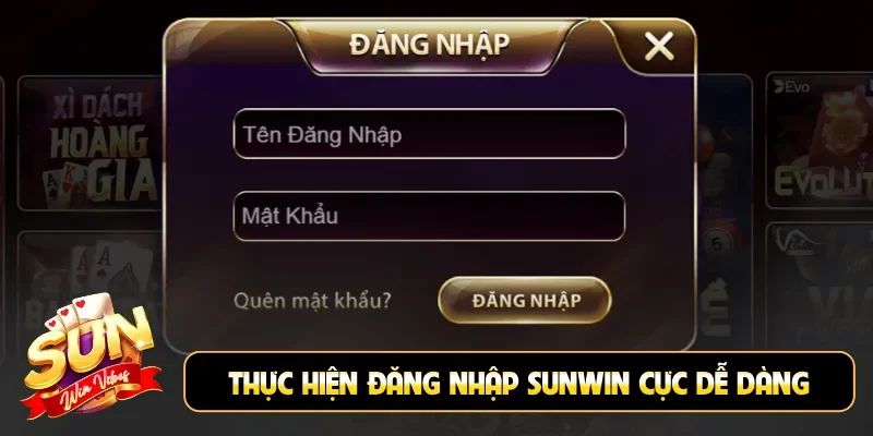 Thực hiện đăng nhập Sunwin cực dễ dàng